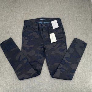 Calvin Klein Mid Rise Skinny Camo Jeans Blue Black Gray Pants Cotton. Worn once